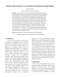 Growth of Nanocarbons in a Low Pressure Inductively Coupled Plasma