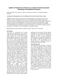 Ignition of N2/O2/C3H8 mixtures by a single nanosecond pulsed discharge at atmospheric pressure