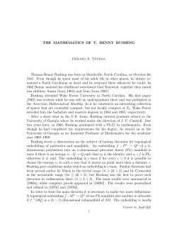 The mathematics of T. Benny Rushing