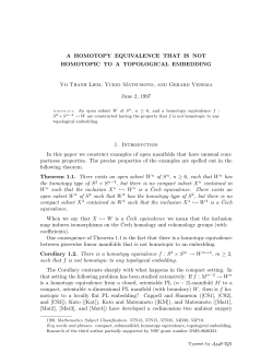A homotopy equivalence that is not homotopic to a topological embedding