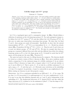 Cell-like images and UV m groups