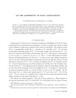 On the asphericity of knot complements