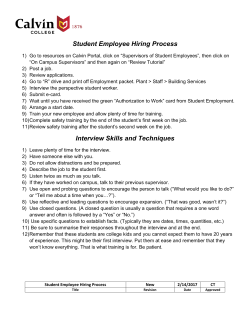 Student Employee Hiring Process