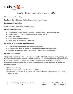 Student Employee Job Description Floater
