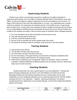 Supervising Students