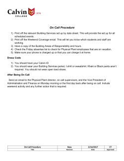 On Call Full Procedure