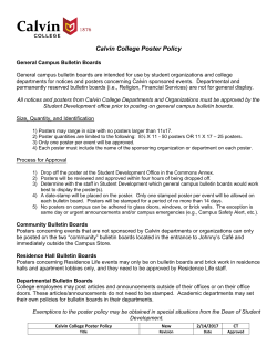 Calvin College Poster Policy