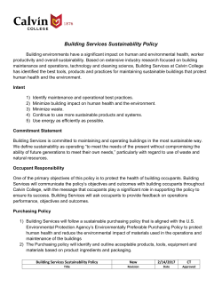 Building Services Sustainability Policy