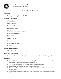 Project Cleaning Dorm Suite