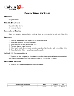 Cleaning Stoves and Ovens