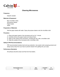 Cleaning Microwaves