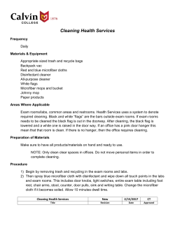 Cleaning Health Care Areas