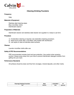 Cleaning Drinking Fountains