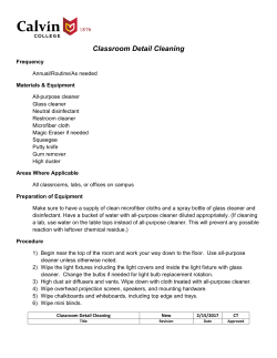 Detail Cleaning Classrooms