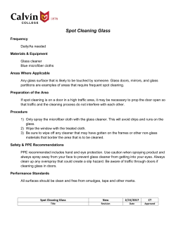 Spot Cleaning Glass
