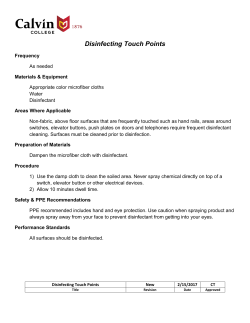 Disinfecting Touch Points