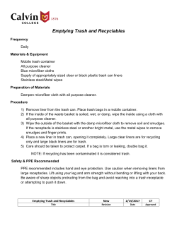 Emptying Trash and Recyclables