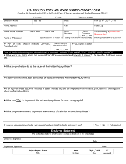 Injury Report Form
