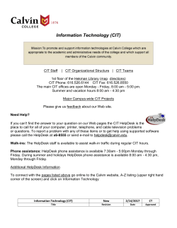 Information Technology (CIT)