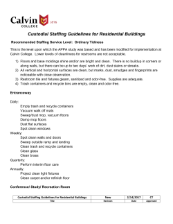 Custodial Staffing Guidelines for Residential Buildings