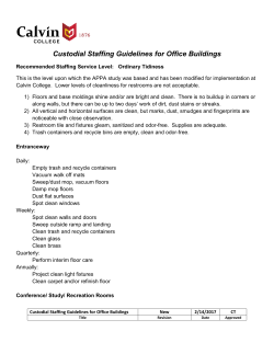 Custodial Staffing Guidelines for Office Buildings