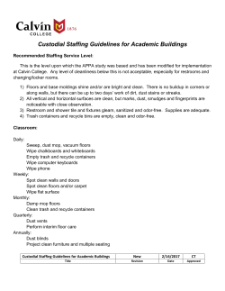 Custodial Staffing Guidelines for Academic Buildings