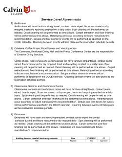 Building Services Level of Service Agreements