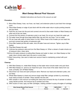 Maxi-Sweep Manual Pool Vacuum