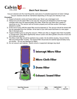 Back Pack Vacuum