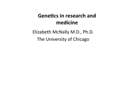 Genetics in Research and Medicine