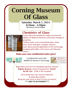 Tour and Visit to Corning Museum of Glass