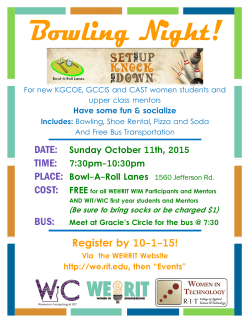 Bowling Night for Students and Mentors