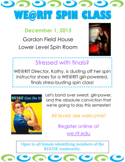 12/1 WE@RIT Spin Class