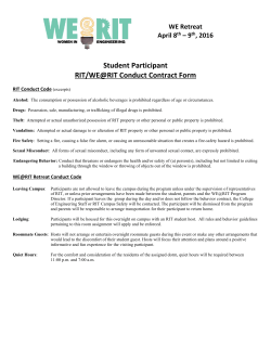 Participant Conduct Contract Form