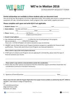 Scholarship Request Form