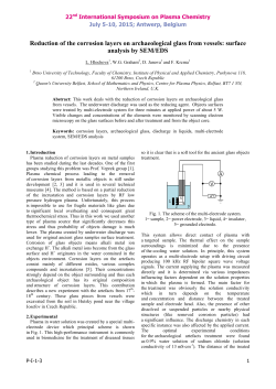 Reduction of the corrosion layers on archaeological glass from vessels: surface analysis by SEM/EDS