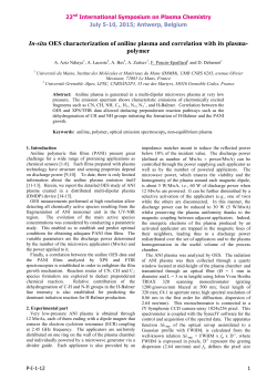 In-situ OES characterization of aniline plasma and correlation with its plasma-polymer
