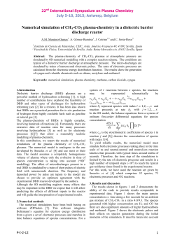 Numerical simulation of CH4-CO2 plasma-chemistry in a dielectric barrier discharge reactor
