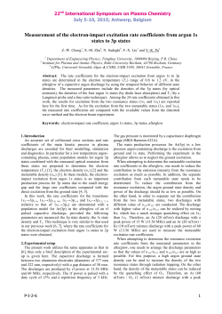 Measurement of the electron-impact excitation rate coefficients from argon 1s states to 3p states