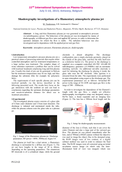 Shadowgraphy investigations of a filamentary atmospheric plasma jet