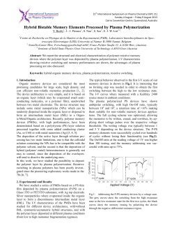 Hybrid Bistable Memory Elements Processed by Plasma Polymerization