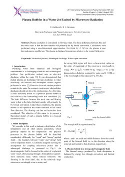 PLASMA BUBBLES IN A WATER JET EXCITED BY MICROWAVE RADIATION