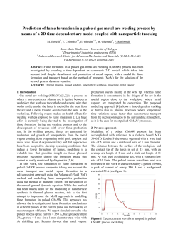 Prediction of fume formation in a pulsed gas metal arc welding process by means of a 2D time-dependent arc model coupled with nanoparticle tracking