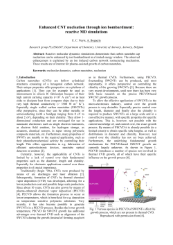 Enhanced CNT nucleation through ion bombardment: reactive MD simulations and experimental confirmation