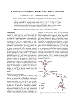 A reactive molecular dynamics study for PM applications
