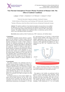 Non-Thermal Plasma Treatment of Human Cells: The Effect of Ambient Conditions
