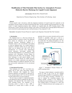Modification of Thin Polyimide Film Surface by Atmospheric Pressure Dielectric Barrier Discharge for Liquid Crystal Alignment