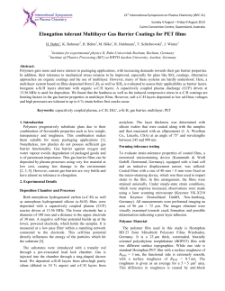 Elongation tolerant Multilayer gas Barrier Coatings for PET films