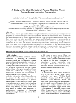 A study on the wear behavior of plasma-modified woven carbon/epoxy laminated composites