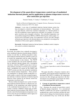 Development of the quasi-direct temperature control type of modulated induction thermal plasma and its application to plasma temperature recovery after molecular gas injection